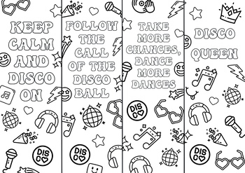 Preview of Groovy Colour-In Bookmark Template