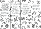 Groovy Colour-In Bookmark Template