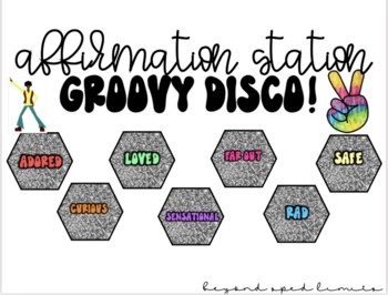 Preview of Groovy Disco Affirmation Station (EDITABLE)