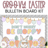 Groovy Easter Bulletin Board Board | Retro Easter Bulletin Kit 