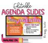 Groovy Editable Agenda Slides