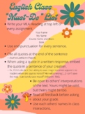 Groovy English Class “Must-Do” List Free Poster
