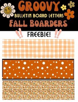 Preview of Groovy Fall Bulletin Board Borders FREEBIE