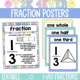 Groovy Fraction Posters for Classroom / Large Fraction Dis