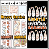 Bundle: Groovy Garden Bulletin Borders + Gnomies Decoration Kit