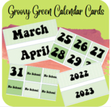 Groovy Green Calendar Cards