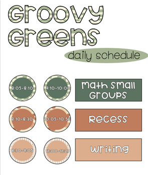 Preview of Groovy Greens Daily Schedule