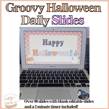 Preview of Groovy Halloween Daily Slides Templates | Spooky | Halloween