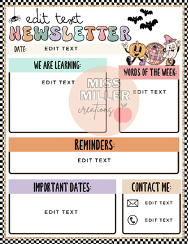 Preview of Groovy Halloween Newsletter Template