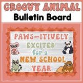 Groovy Jungle Animal Bulletin Board Decor | Retro Zoo Anim