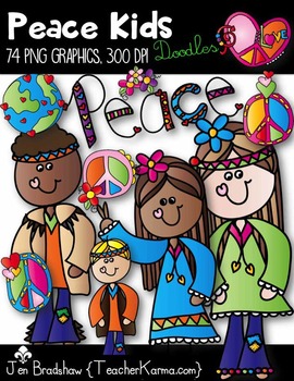 Preview of Peace Kids Clipart for Kindness