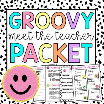 Preview of Groovy Leopard and Dalmatian Meet The Teacher Packet l Editable Materials