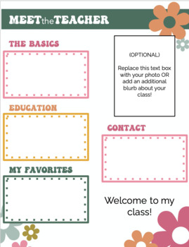 Preview of Groovy "Meet the Teacher" Template