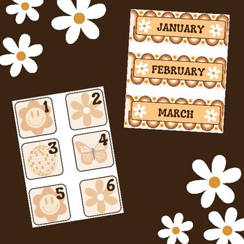 Preview of Groovy Neutrals Calendar Kit