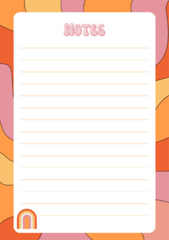 Preview of Groovy Note Pad Page