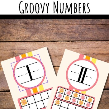 Preview of Groovy Numbers, 10-base, pink, yellow, orange, flowers