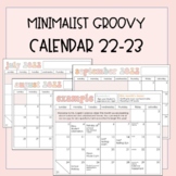 Groovy Pastel Calendar 22-23 School Year