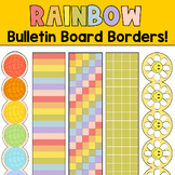 Groovy Pastel Rainbow Bulletin Board Borders