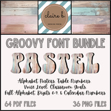 Groovy Pastel Wood Classroom Decor Bundle - 100 files