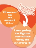 Groovy Pink,Orange & Red Growth Mindset Poster