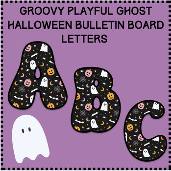 Preview of Groovy Playful Halloween Bulletin Board Letters