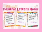 Groovy Positives Letters Home (editable)