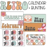 Groovy Retro Calendar and Bunting Set