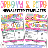 Groovy & Retro Classroom Newsletters | Bright Newsletters 