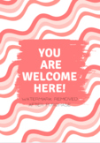 Groovy/Retro Classroom Poster Decoration: You are Welcome Here!