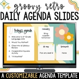 Groovy Retro Daily Agenda Slides - Google Slides Template