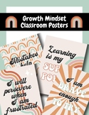 Groovy Retro Growth Mindset Classroom Printable Posters | 