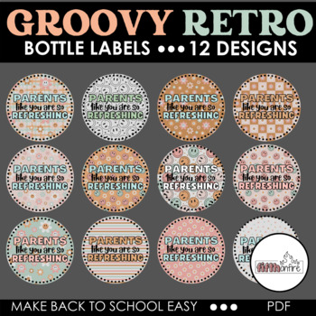 WaaHome Welcome Back to School Water Bottle Labels Decorations, 24pcs  Waterproof Bottle Labels Stickers for Back to School Party Favors Supplies