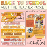 Groovy Retro Meet the Teacher Night Packet, Flipbook, Abou