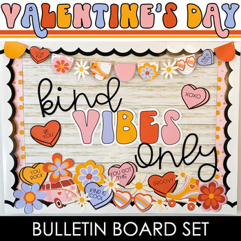 Preview of Retro Valentine's Day Bulletin Board or Door Display Set