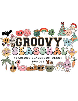 Preview of Groovy Seasonal Yearlong Decor Bundle