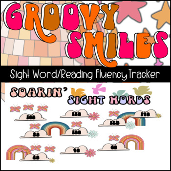 Preview of Groovy Smiles Data Tracker for Sight Words or Reading Fluency Decor