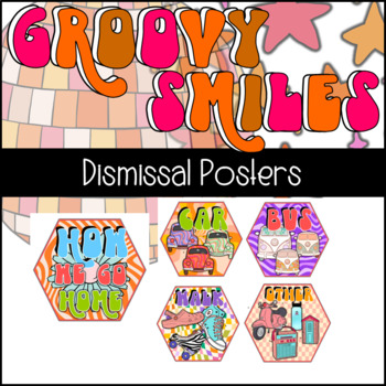 Preview of Groovy Smiles Transportation Chart Décor