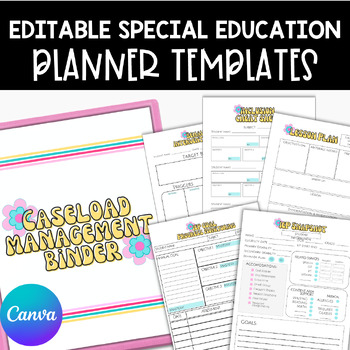 Preview of Groovy Special Education Binder, Caseload Management Organization