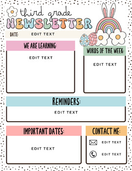 Preview of Groovy Spring Newsletter Template