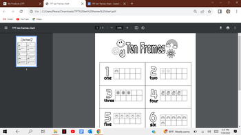 Preview of Groovy Ten Frames Chart