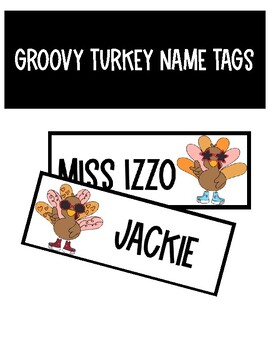Preview of Groovy Turkey name tags