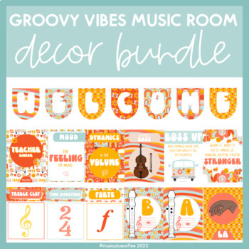 Preview of Groovy Vibes Music Room Decor