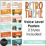Voice Level Posters - Groovy Voice Level Chart - Retro