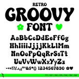 Groovy retro font, ttf, otf, eps, png, dxf, pdf, svg for c