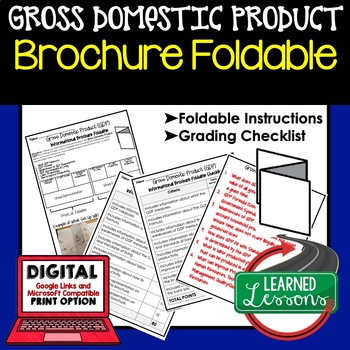 Preview of Gross Domestic Product GDP Activity Foldable, Economics Curriculum