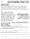 Gross Domestic Product (GDP) Reading Practice