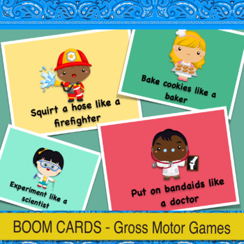 Preview of Gross Motor | Community Helpers | BOOM Cards