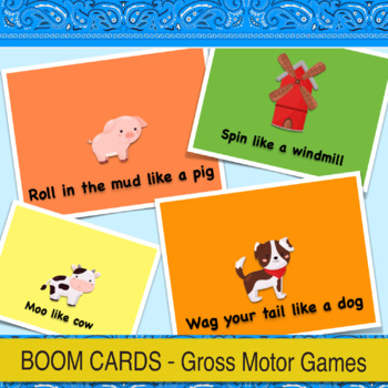 Preview of Gross Motor | Farm | BOOM Cards