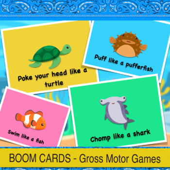 Preview of Gross Motor | Ocean | BOOM Cards