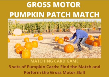 Preview of Gross Motor Pumpkin Patch Match (Thanksgiving/Harvest Game)